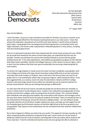 Letter front page