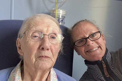 Emma with mum