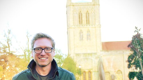 Dan at the Abbey