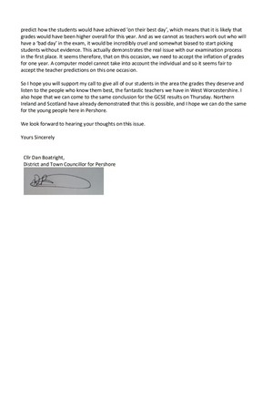 Letter back page