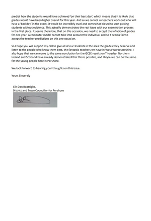 Image courtesy of Dan Boatright Letter back page